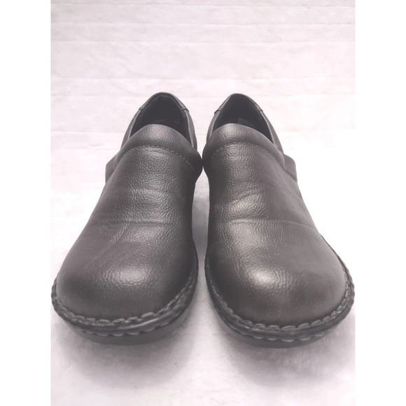 BOC By Born Women's Leather Comfort Clogs Nursing Career Metallic Grey Sz8 - Picture 4 of 10